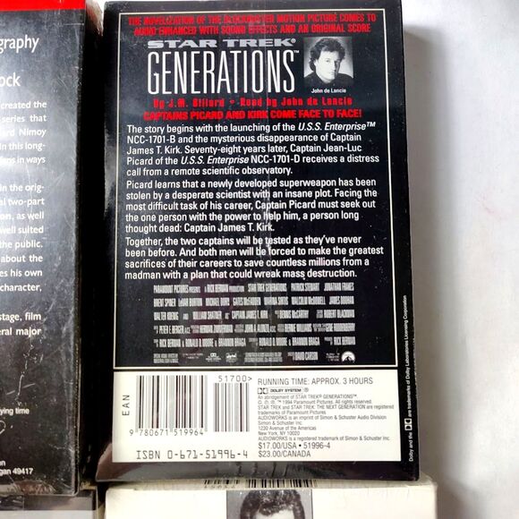 4 New Star Trek Related Audiobooks on Cassette Vintage Sealed - Picture 8 of 14